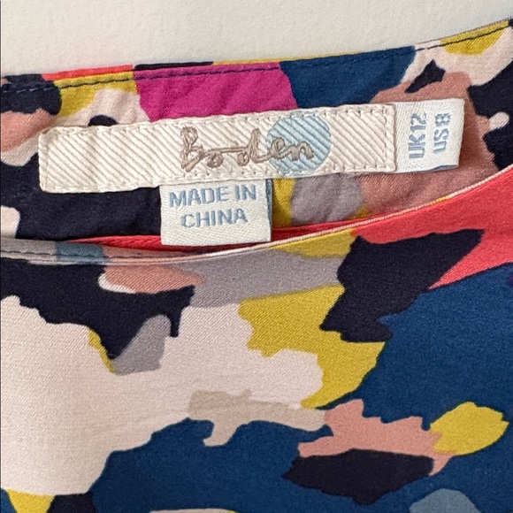 Boden Colorful Abstract Floral Blouse US 8 - Picture 3 of 5